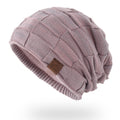 Warm Velvet Mixed Color Knitted Pullover Hat for Women