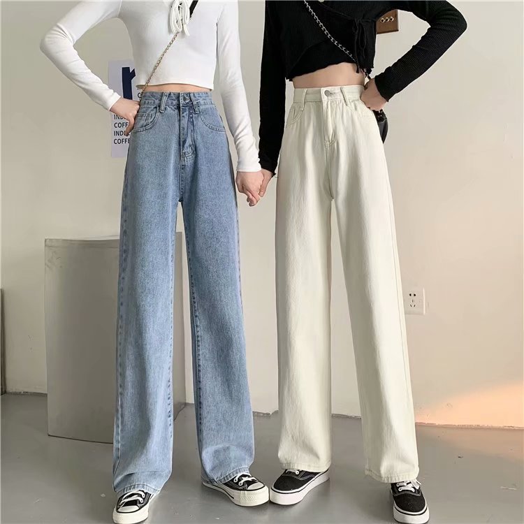 High-Waisted Loose Fit Wide-Leg Jeans for Women