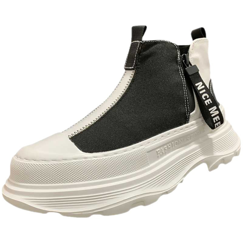 Men's Lightweight High-Top Fashion Leather Shoes