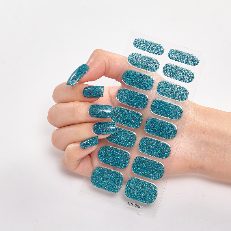 16-Color Solid Nail Stickers for Elegant Designs