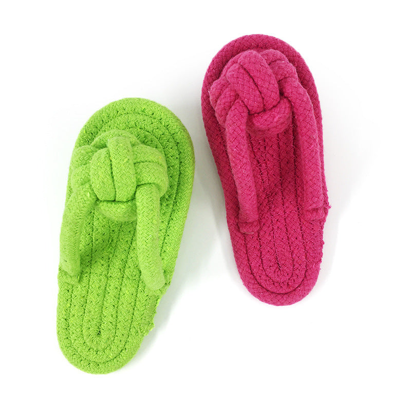 Durable Cotton Rope Slippers Dog Chew Toy
