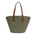 Large Capacity Woven Tote Bag - Stylish Summer Design