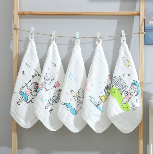 100% Cotton Face Towel Set - 5 Pieces (For Kids)