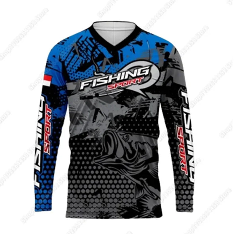 2024 Men's Long Sleeve UV Protection Fishing Shirt