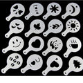16-Piece Coffee Stencil Set for Latte Art