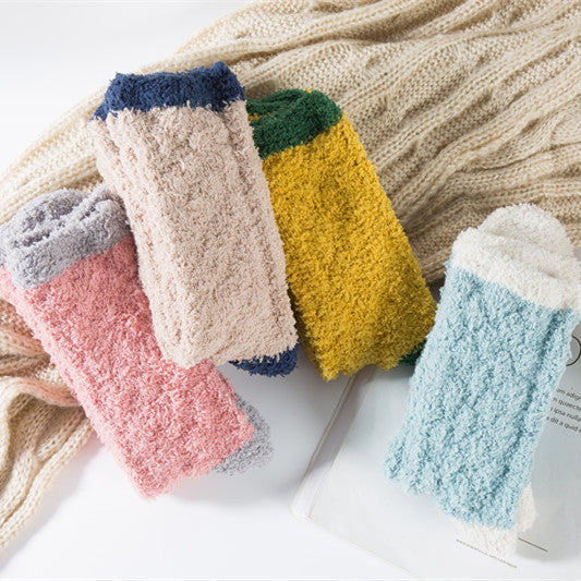 Coral Velvet Women's Sleep Socks - Thick & Warm Winter