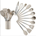 13-Piece Silicone Kitchen Utensil Set with Steel Handle