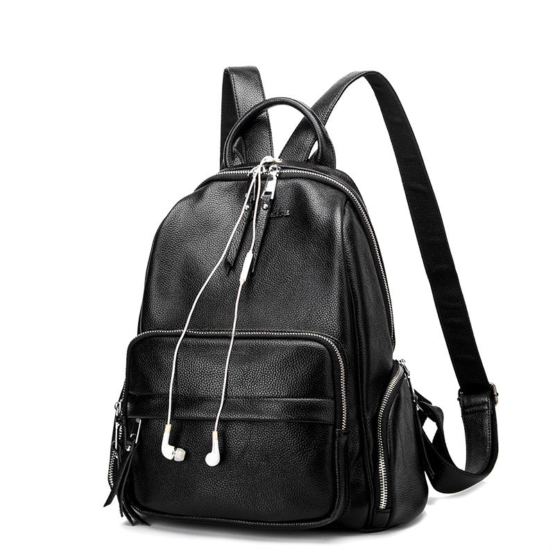 Fashionable Korean Version Leather Backpack