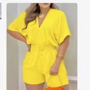2023 Spring Summer Women's Casual V-Neck Jumpsuit