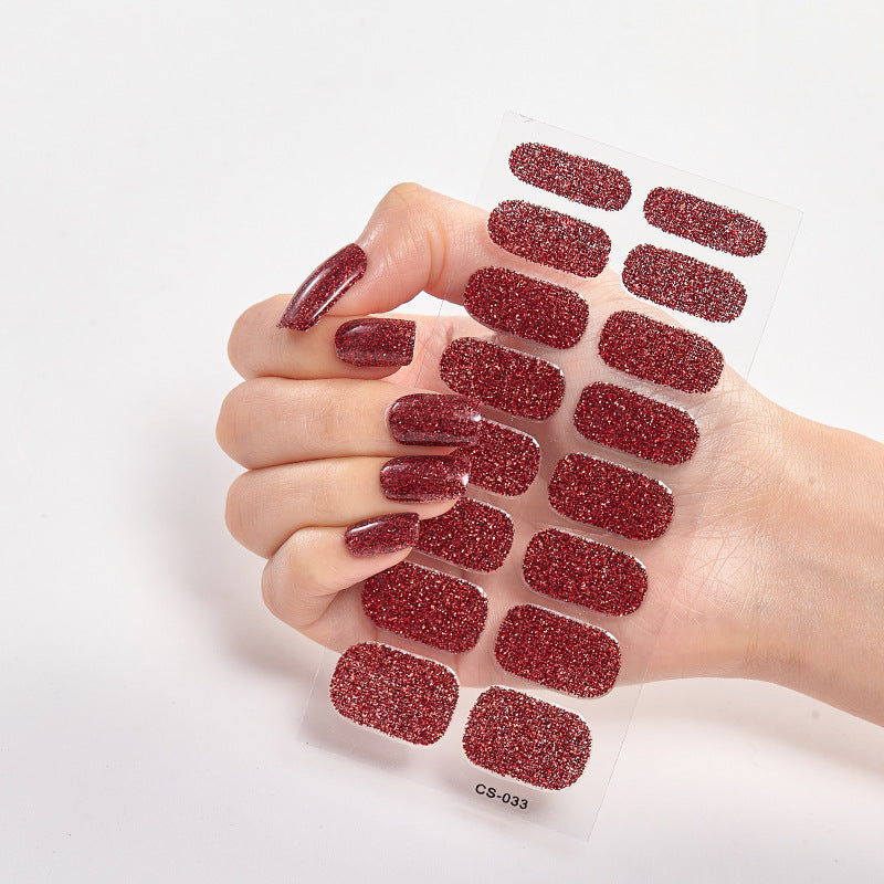 16-Color Solid Nail Stickers for Elegant Designs