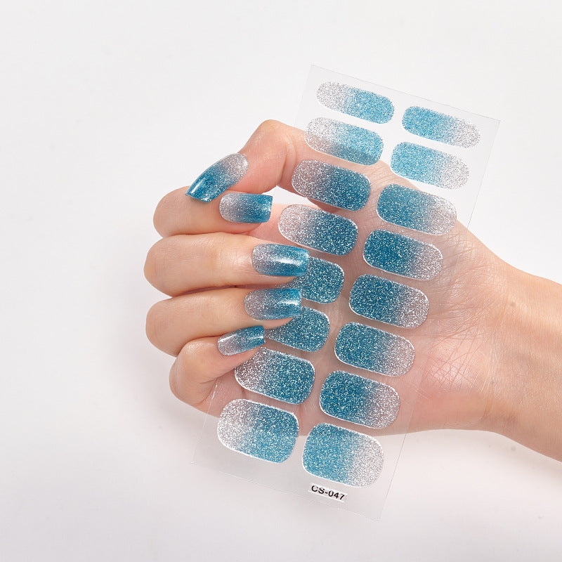 16-Color Solid Nail Stickers for Elegant Designs