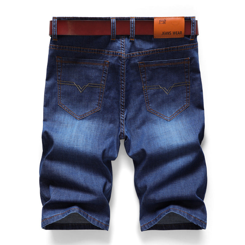 Men's Summer Slim Fit Denim Shorts for Business Casual