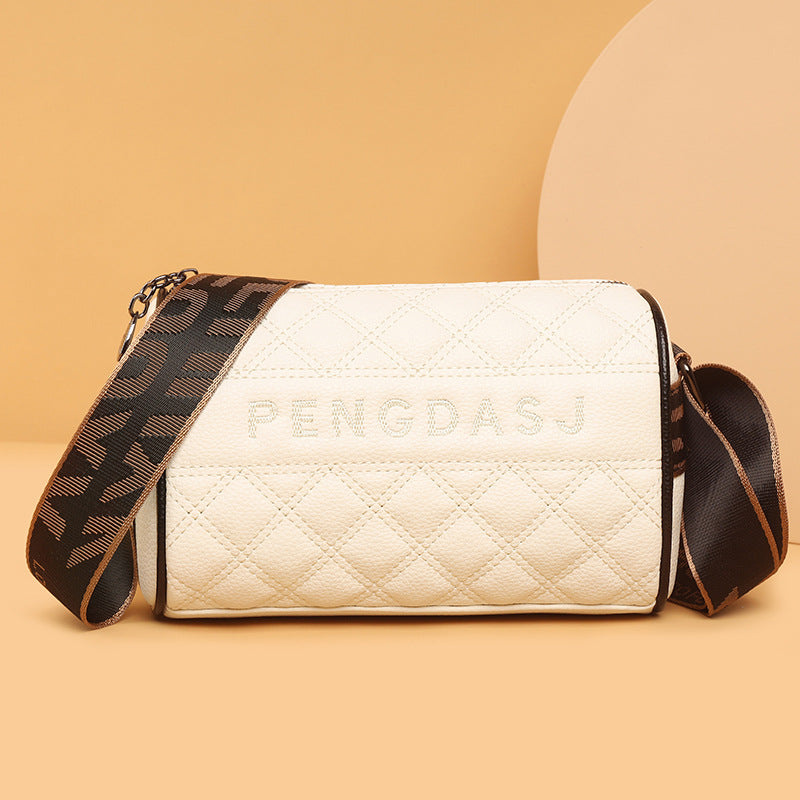 2023 Women's Genuine Leather Crossbody Bag with Wide Strap