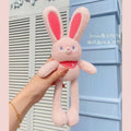 "Trendy Plush Rabbit Keychain Toy with Long Ears"