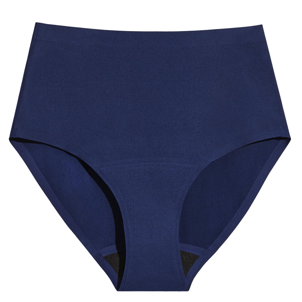 KNIX Super Leakproof High Rise Underwear Leakproof Underwear Period Underwear for Women Machine Washable Reusable Midnight Large (1 Pack)