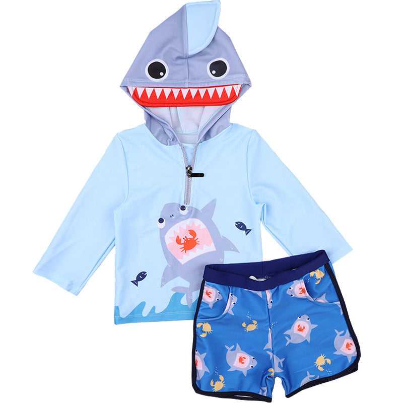 Boys' Long Sleeve Sunsuit for Swimming (Age 5)
