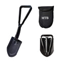Military Folding Shovel Camping ShovelHigh Carbon Steel Entrenching Tool w/Wood Saw Edge and Tactical Carry Case 22.8 Inch Black