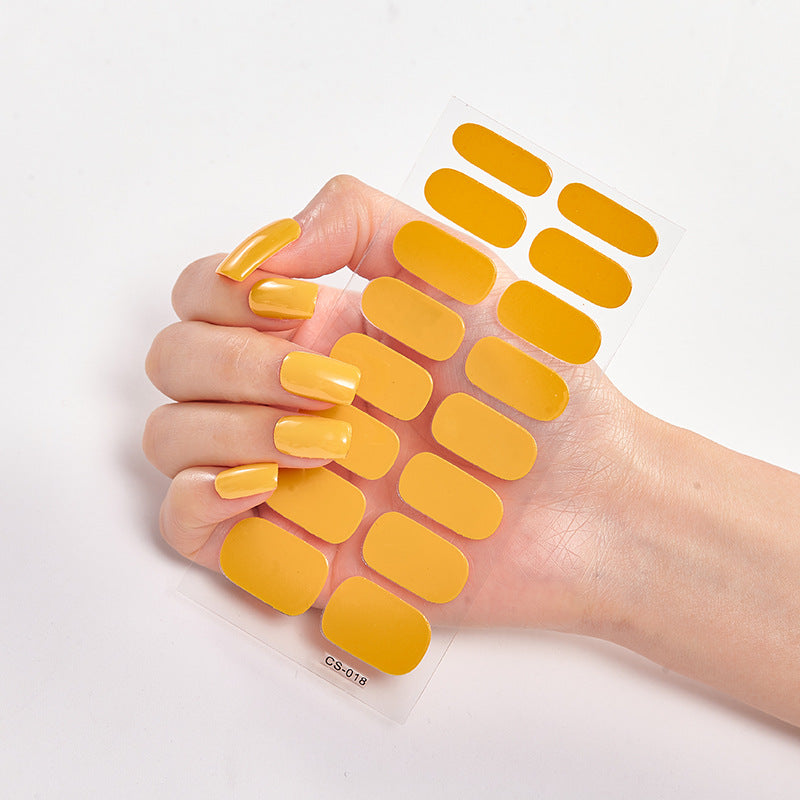 16-Color Solid Nail Stickers for Elegant Designs