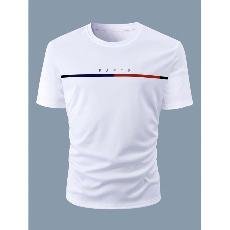 Men's 100% Cotton Printed Short Sleeve T-Shirt