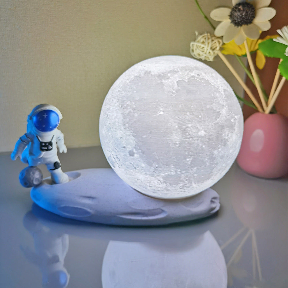 Moon Lamp Astronaut Creative Rotating Starry Light