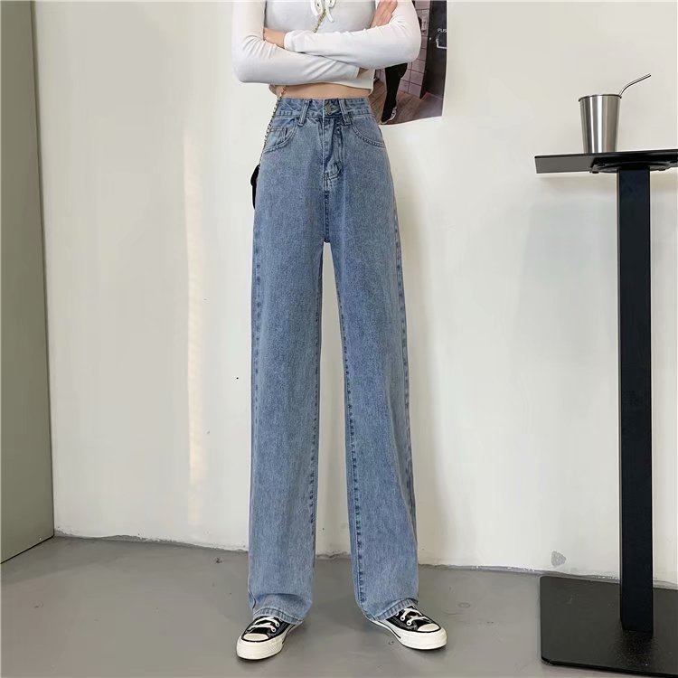 High-Waisted Loose Fit Wide-Leg Jeans for Women