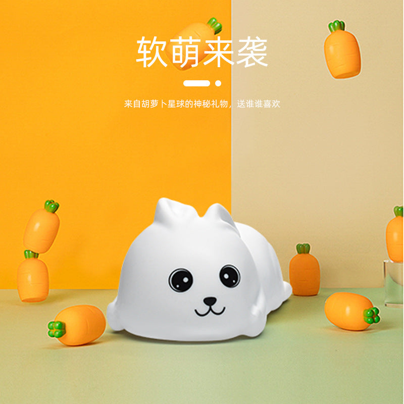 Creative Silicone LED Rabbit Night Light for Bedroom