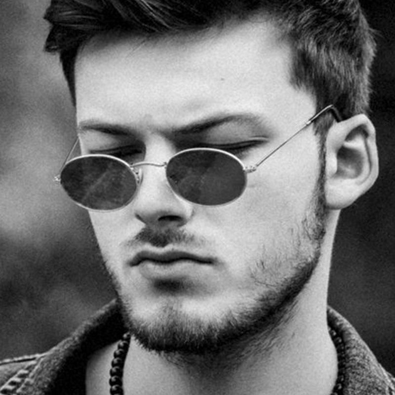 Retro Colorful Ocean Frame Metal Sunglasses for Fashion