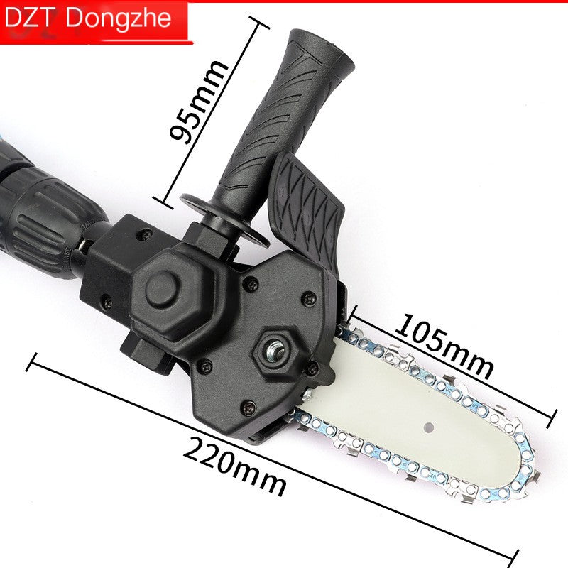 Electric Drill to Chainsaw Conversion Attachment