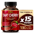 Tart Cherry - 23000mg with Turmeric Ginger Elderberry - Joint Support & Muscle Recovery - Made in USA (180 Count (Pack of 1))