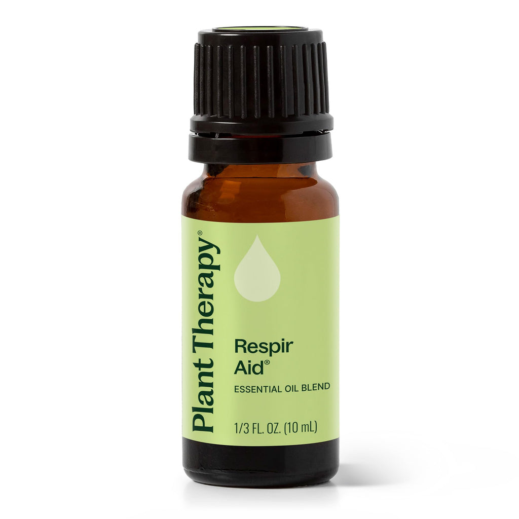 Plant Therapy Respir Aid Essential Oil Blend 10 mL (1/3 oz) Sinus Airway and Congestion Clearing Synergy Blend 100% Pure Undiluted Natural Aromatherapy Therapeutic Grade