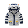 Kids Cartoon Tiger Fox Ear Hooded Jacket for Boys