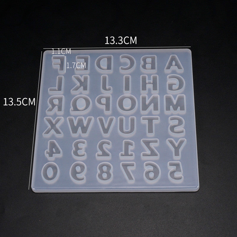 Silicone Letter Molds for Resin and Crystal Crafting