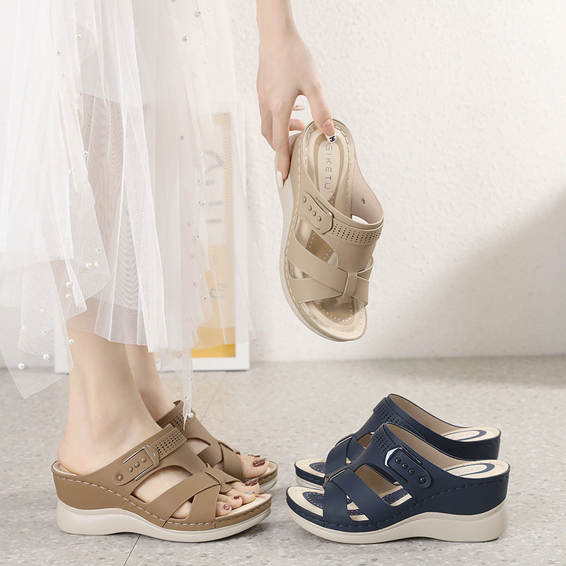 JS6331-2 Women's Comfortable Wedge Sandals for Spring/Summer