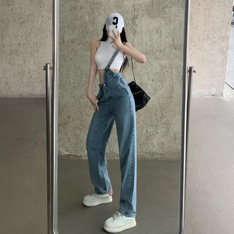 One Shoulder Strap Women's Designer Jeans