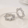 Geometric Star Napkin Rings - Hollow Metal Design