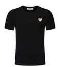 "Gold Emblem CDG T-Shirt with Heart Embroidery (One Piece)"