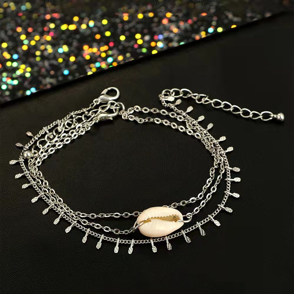 Trendy Beach Shell Anklet Set for Women
