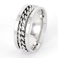 Bottle Opener Ring with Rotating Chain - Men's Titanium Steel