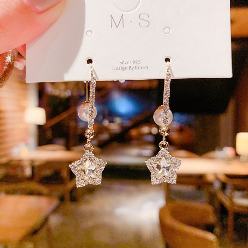 Ladies Long S925 Silver Tassel Earrings, Minimalist Style