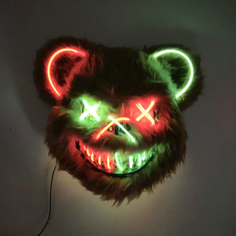 New Dual-Color EL Mask for Halloween Costume Party