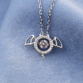 S925 Silver Necklace with Zircon Devil Design