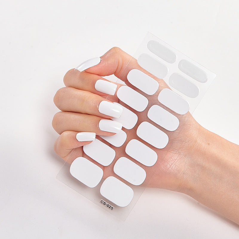 16-Color Solid Nail Stickers for Elegant Designs