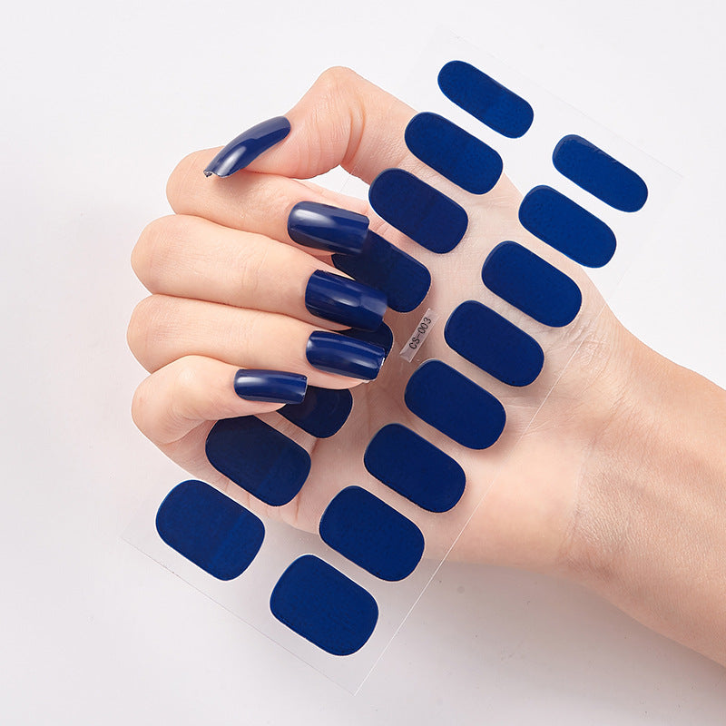 16-Color Solid Nail Stickers for Elegant Designs