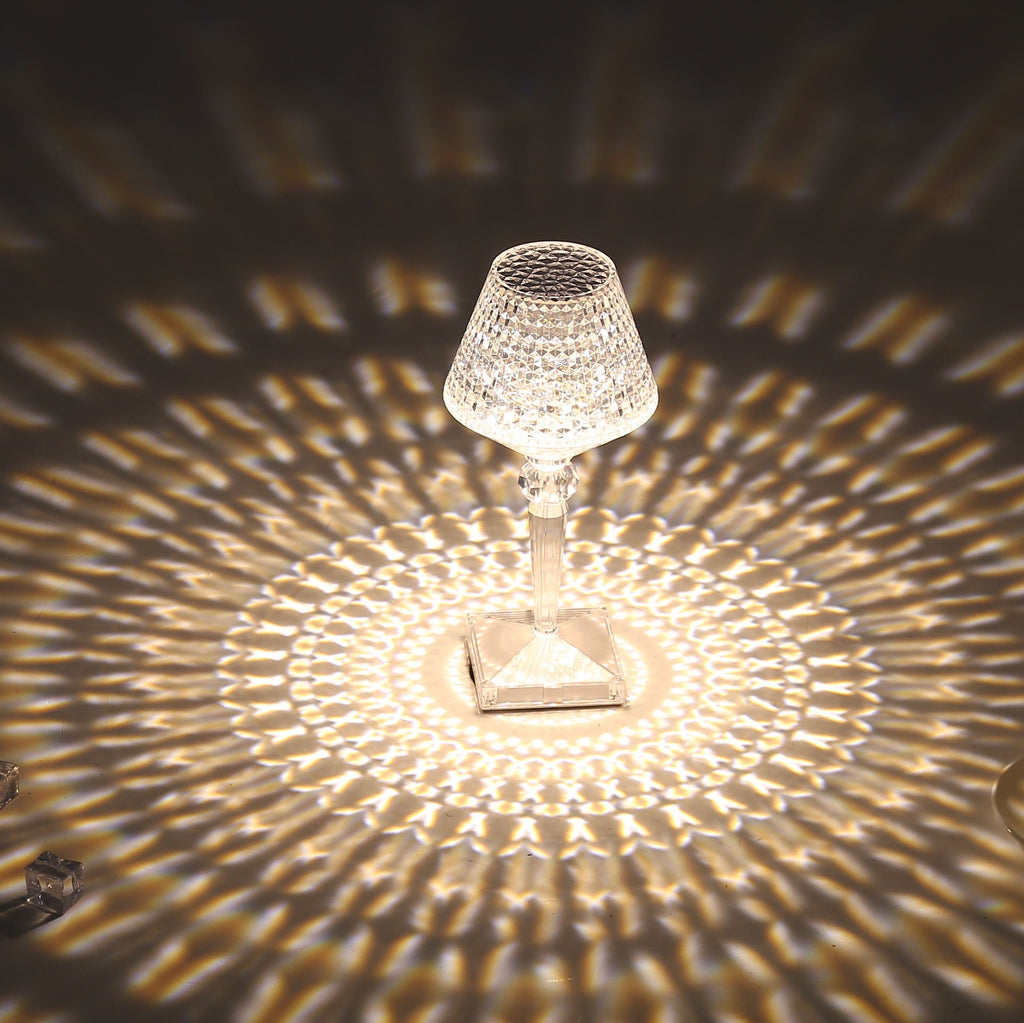Crystal Table Lamp for Bedroom Decor with Romantic Ambiance