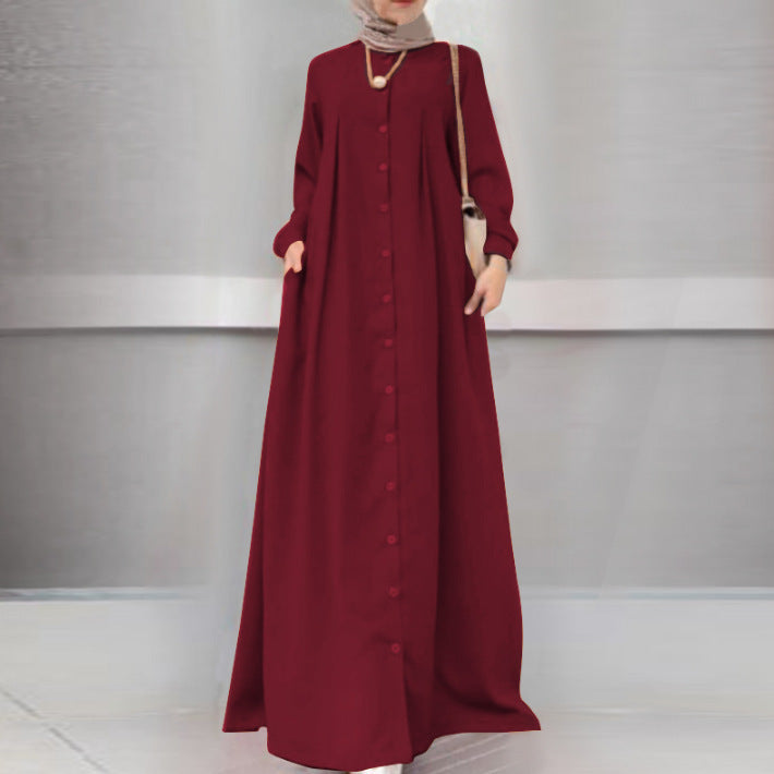 Wholesale Plus Size Women's Long Dress for Autumn