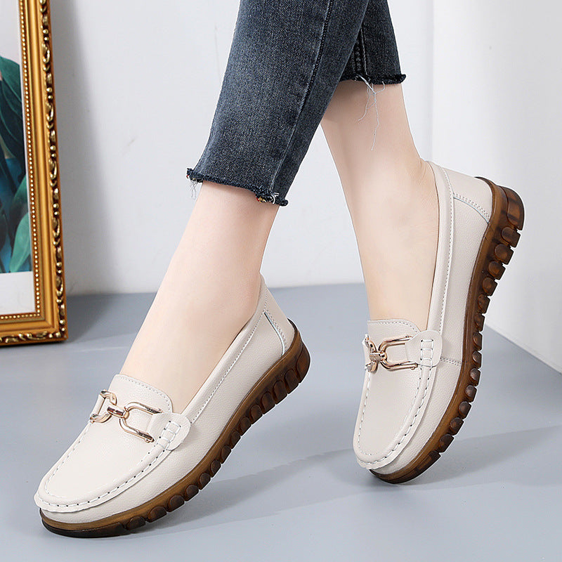 2023 Spring Women's Soft Casual Loafers with Metal Detail