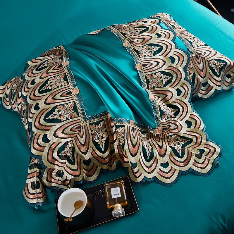 Luxury Belle Series Silk Cotton Bedding Set (4 Pieces)