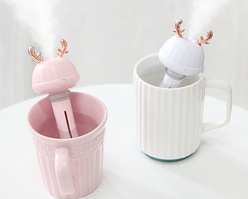 USB Mini Car Humidifier with Deer Antler Design
