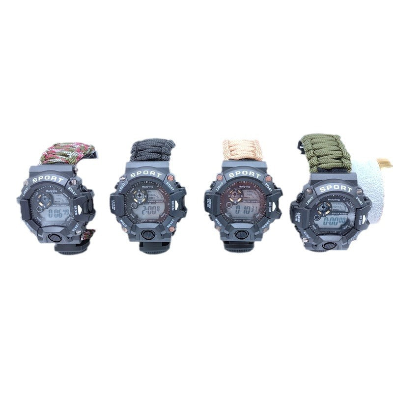 Multifunctional Outdoor Compass Watch with Survival Tools