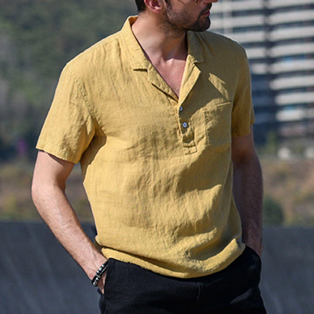 2023 Spring Men's Casual Vintage Short Sleeve Shirt